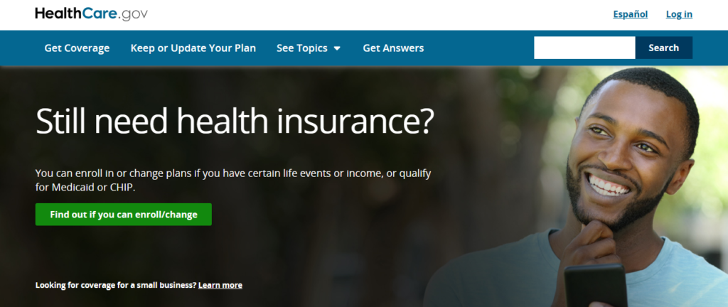 healthcare gov site snapshot