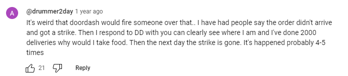Youtube comment on approaching customer lying about delivery